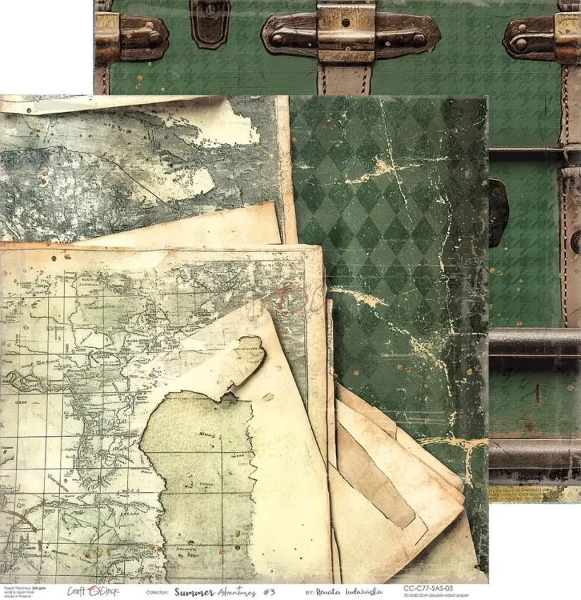 Craft OClock - Designpapier "Summer Adventures" Paper Pack 12x12 Inch - 6 Bogen