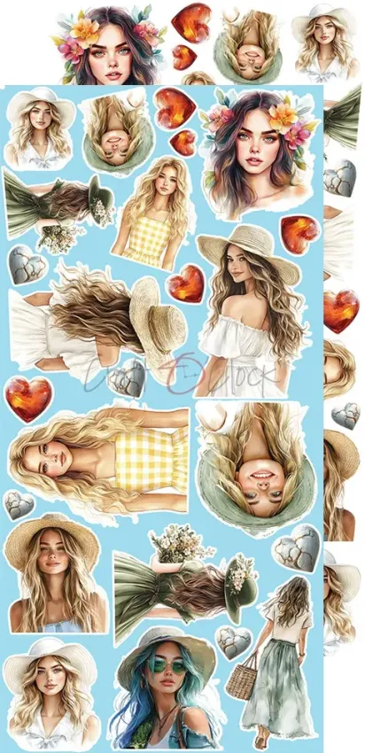 Craft OClock - Ausschneidebogen "Summer Adventures" Extra Set Chill & Relax - 18 Bogen