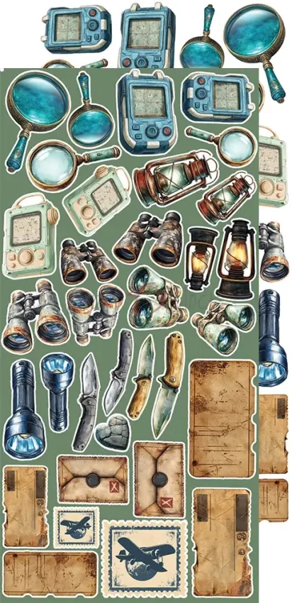 Craft OClock - Ausschneidebogen "Summer Adventures" Extra Set Mix - 18 Bogen