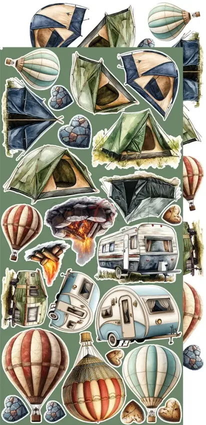 Craft OClock - Ausschneidebogen "Summer Adventures" Extra Set Trip & Adventure - 18 Bogen