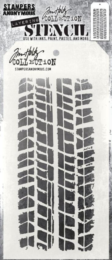 Stampers Anonymous - Schablone "Treads" Layering Stencil Design by Tim Holtz