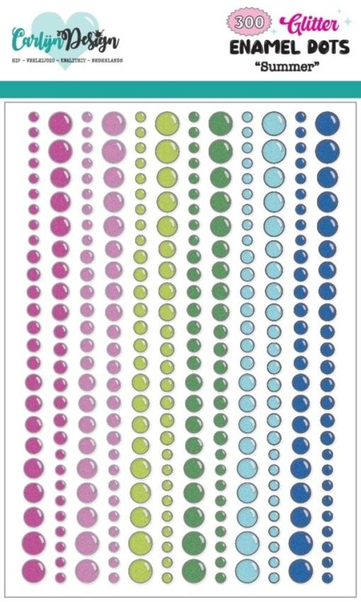 Carlijn Design - Klebesteine "Summer" Enamel Dots 300 Stück
