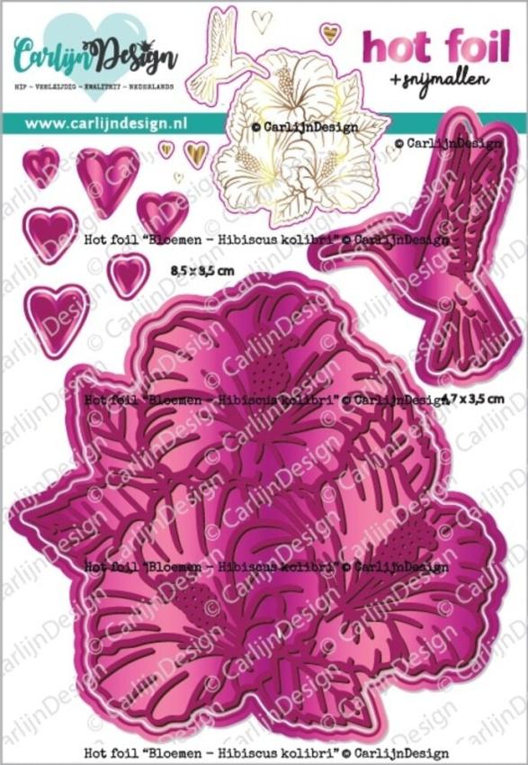 Carlijn Design "Plate Hibiscus & Kolibri" Hot Foil  