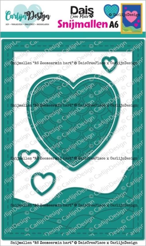 Carlijn Design - Stanzschablone "Zeemeermin Hart" Dies 