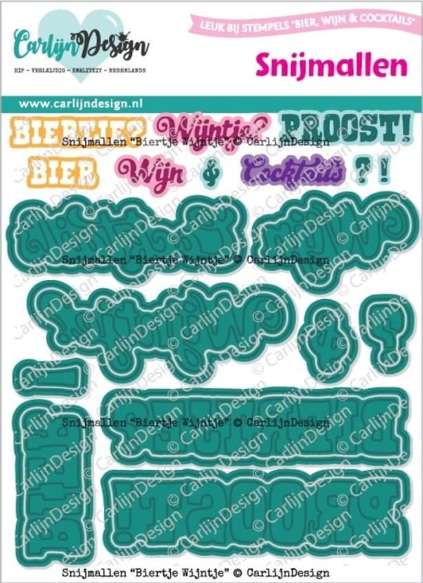 Carlijn Design - Stanzschablone "Biertje Wijntje" Dies 