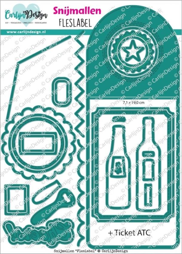 Carlijn Design - Stanzschablone "Fles Label" Dies 