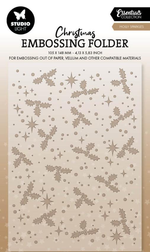 Studio Light - Prägefolder "Holly Sparkles" 3D Embossingfolder
