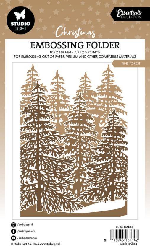 Studio Light - Prägefolder "Pine Forest" 3D Embossingfolder