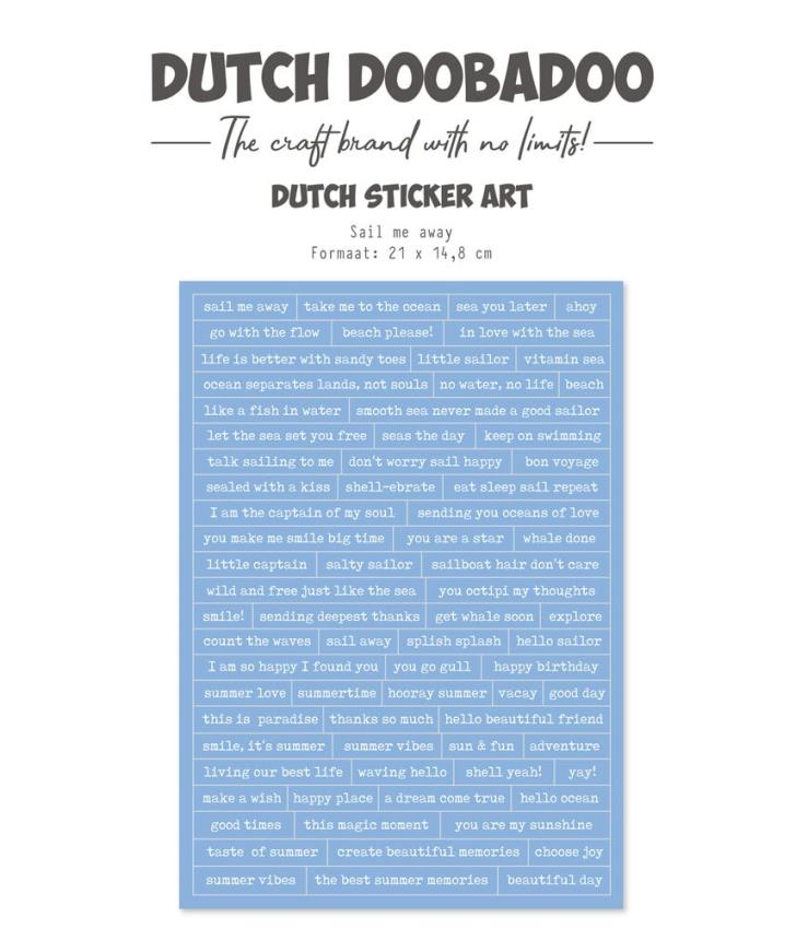 Dutch Doobadoo - Aufkleber "Art Sail Me Away" Sticker