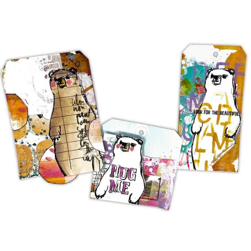 Ranger - Stempelset "Scribbly Bears" Dylusions Cling Stamp 