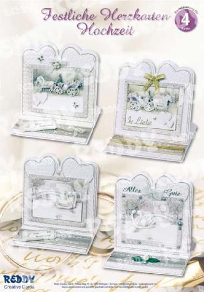 Bastelset Festliche Herzkarten Hochzeit