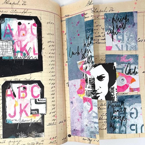 Ranger - Schablone 6x9 Inch ( 1 Inch = 2,54cm ) "School Style Alpha" Dylusions Stencil