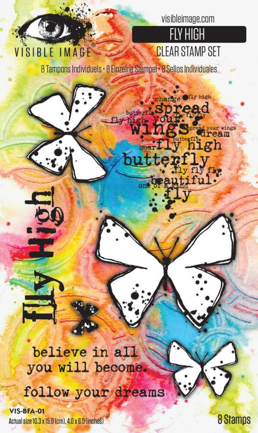 Visible Image - Stempelset 4x6 Inch "Fly High" Clear Stamps