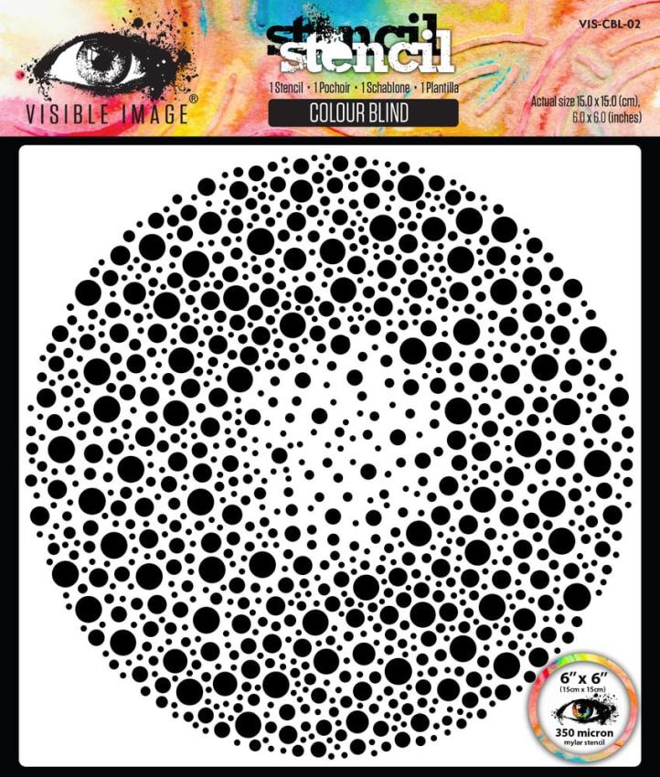 Visible Image - Schablone 6x6 Inch "Colour Blind" Stencil