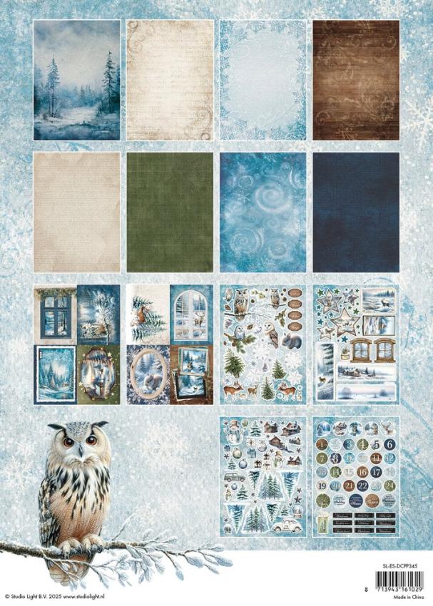 Studio Light - Stanzpapierbblock A4 "Winter Wonderland" Die Cut Paper Pad - 28 Bogen