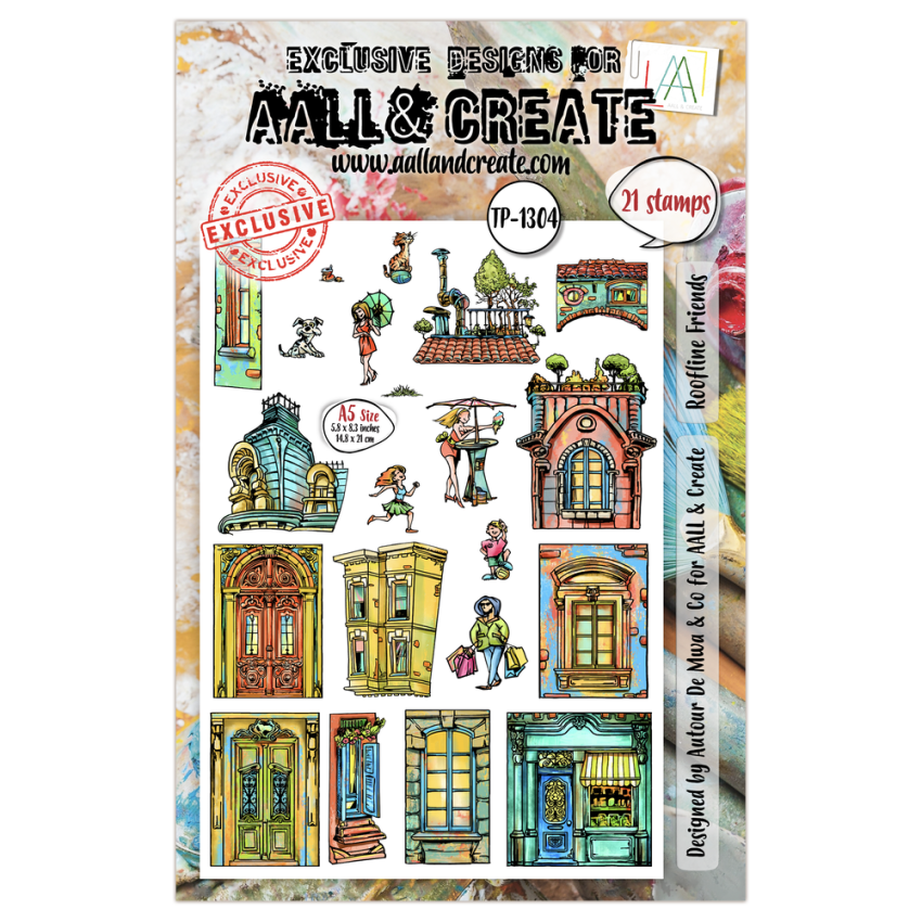 AALL and Create - Stempelset A5 "Roofline Friends" Clear Stamps