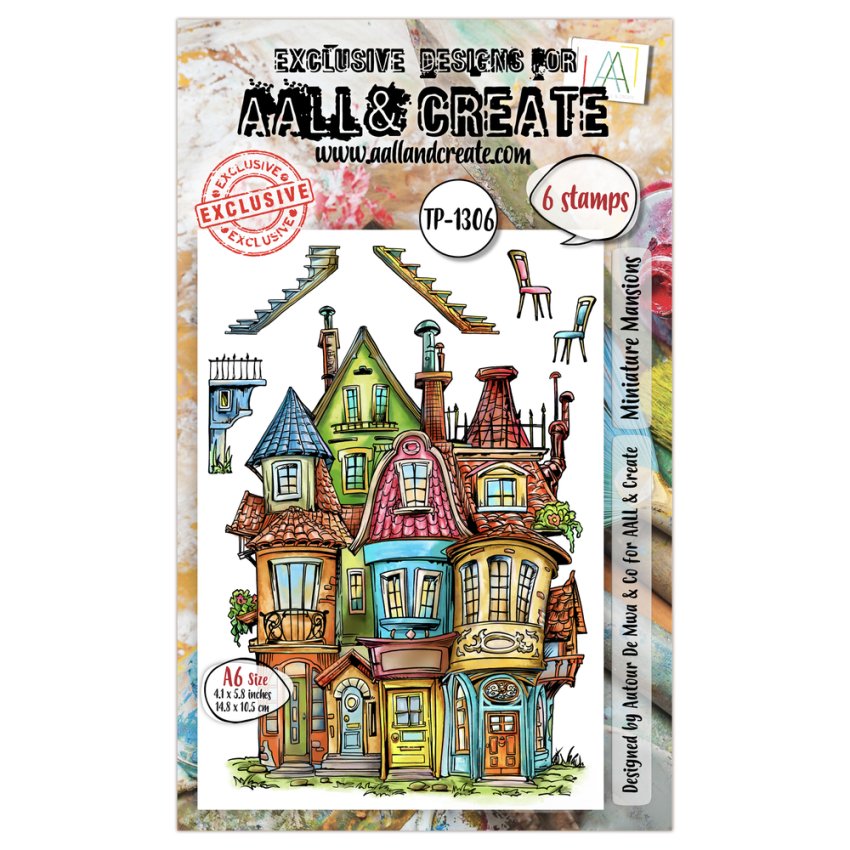 AALL and Create - Stempelset A6 "Miniature Mansions" Clear Stamps