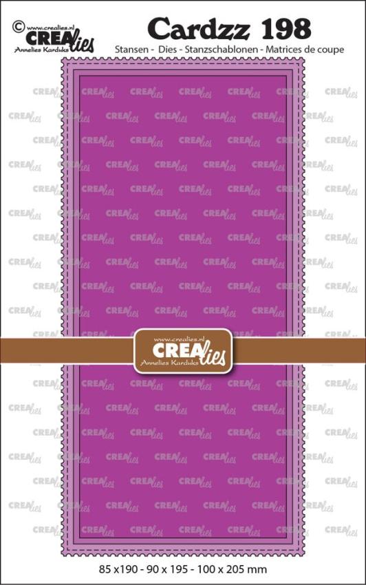 Crealies - Stanzschablone "No. 198 Mini Slimline w/ Postage Stamp Border" Cardzz Dies