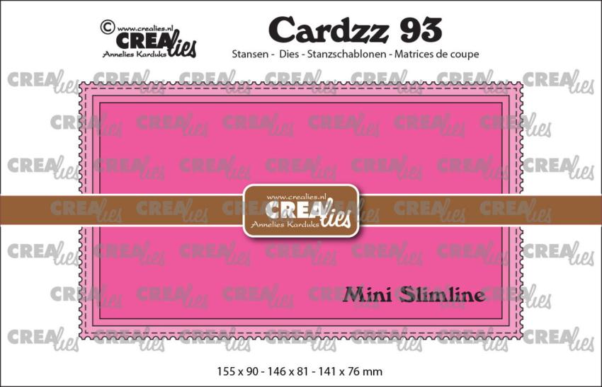 Crealies - Stanzschablone "No. 93 Mini Slimline w/ Postage Stamp Border" Cardzz Dies