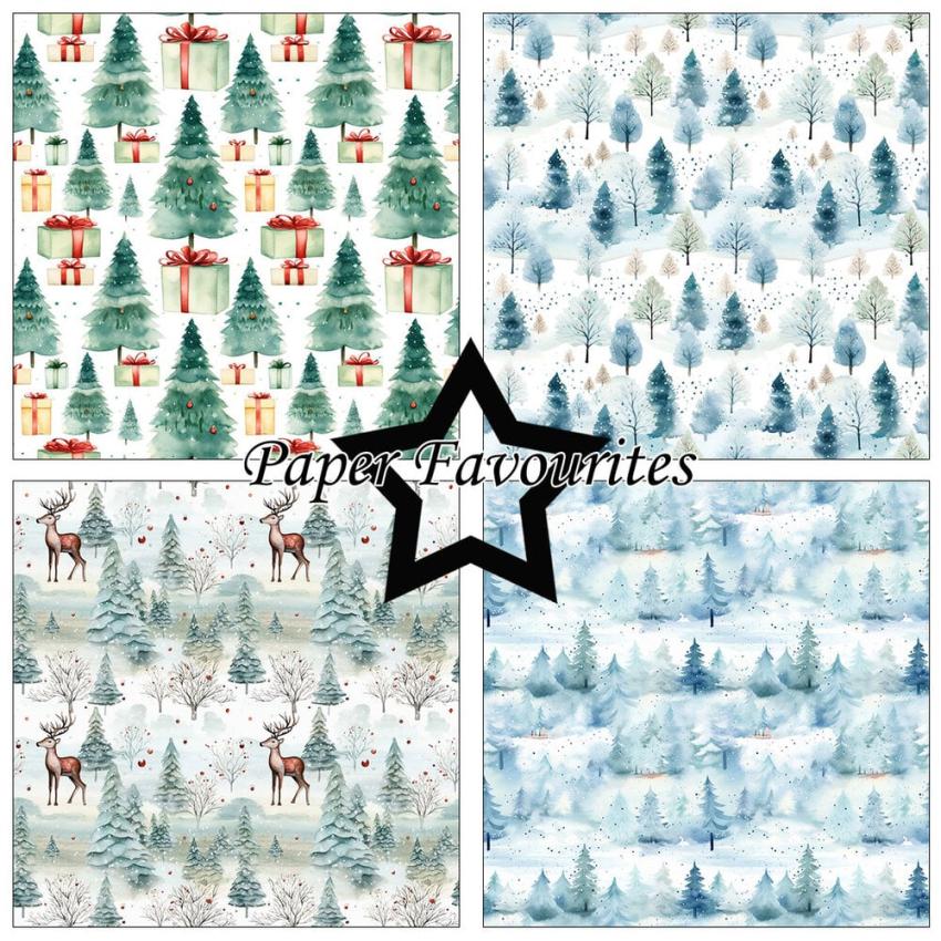 Paper Favourites - Designpapier "Christmas Scenes" Paper Pack 12x12 Inch 8 Bogen