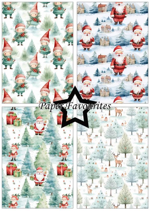 Paper Favourites - Designpapier "Christmas Scenes" Paper Pack A5 - 24 Bogen