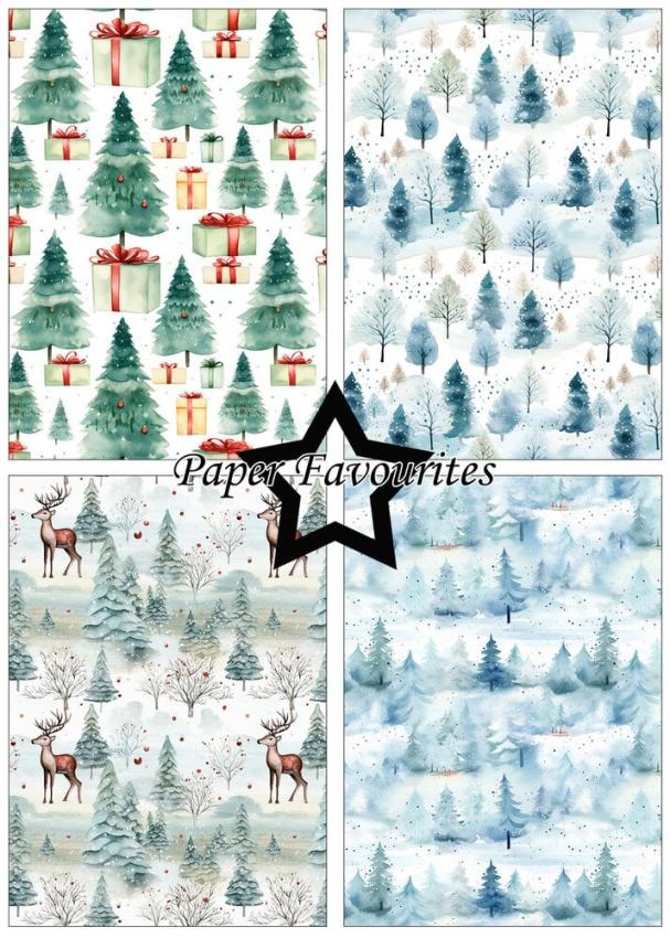 Paper Favourites - Designpapier "Christmas Scenes" Paper Pack A5 - 24 Bogen