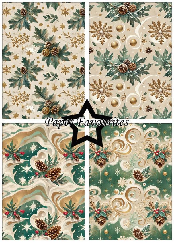 Paper Favourites - Designpapier "Pinecones" Paper Pack A5 - 24 Bogen