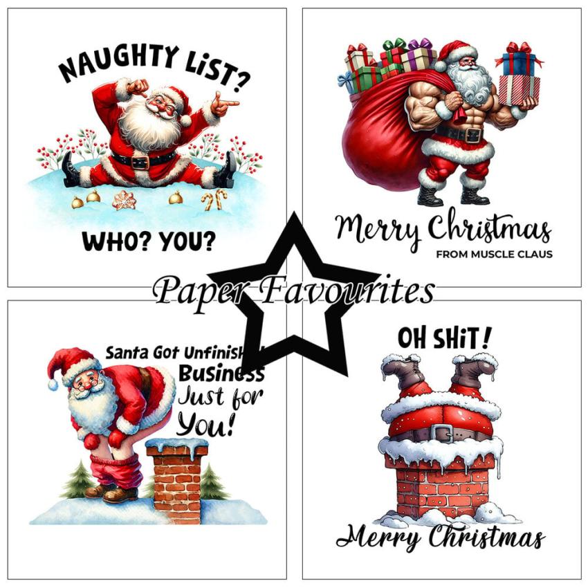 Paper Favourites - Designpapier "Sarcastic Santa" Paper Pack 6x6 Inch - 24 Bogen