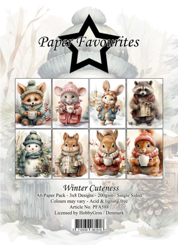 Paper Favourites - Designpapier "Winter Cuteness" Paper Pack A6 - 24 Bogen