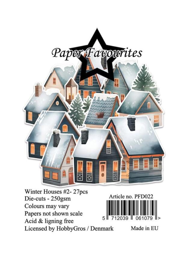 Paper Favourites - Stanzteile "Winter Houses #2" Die Cuts 