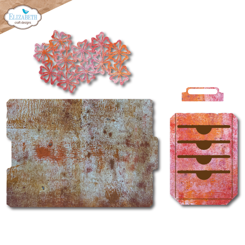 Elizabeth Craft Designs - Stanzschalone "Floral Slots File Folder" Dies