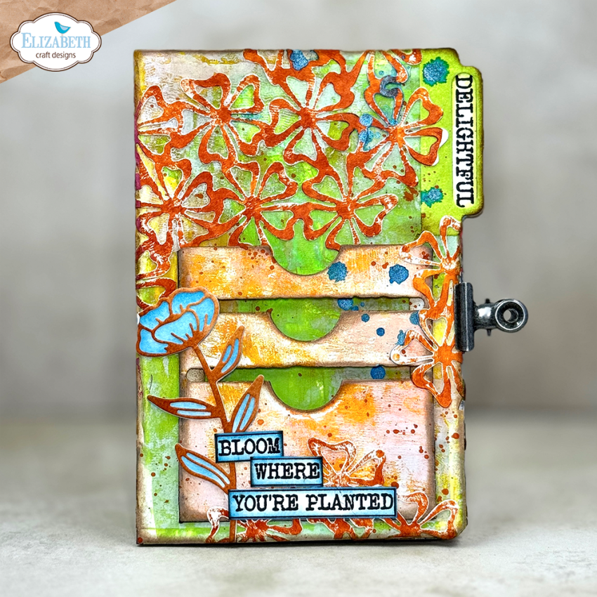 Elizabeth Craft Designs - Stanzschalone "Floral Slots File Folder" Dies