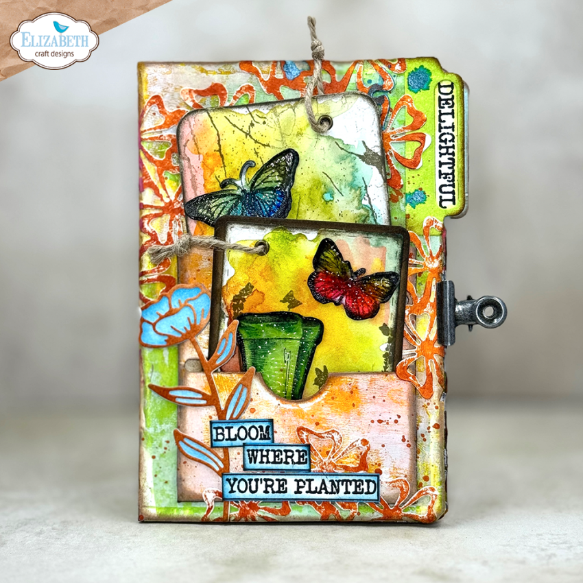 Elizabeth Craft Designs - Stanzschalone "Floral Slots File Folder" Dies