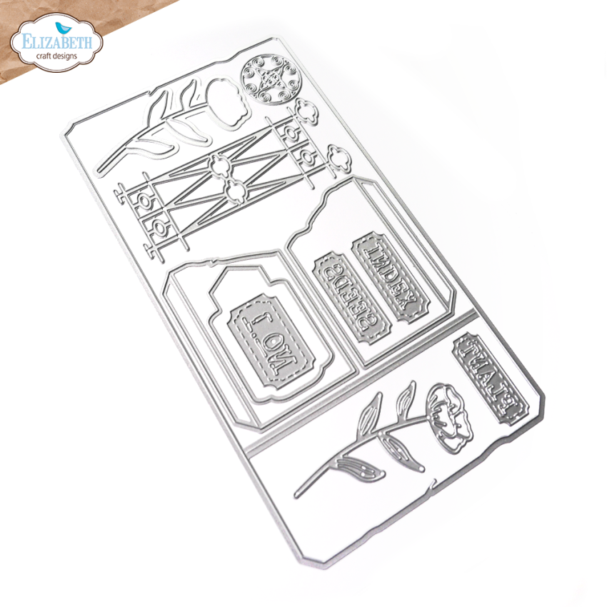 Elizabeth Craft Designs - Stanzschalone "Plant Index Folder" Dies
