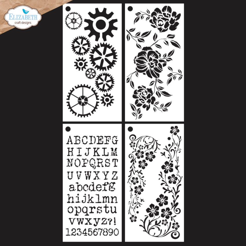 Elizabeth Craft Designs - Schablone "Journal 8" Stencil