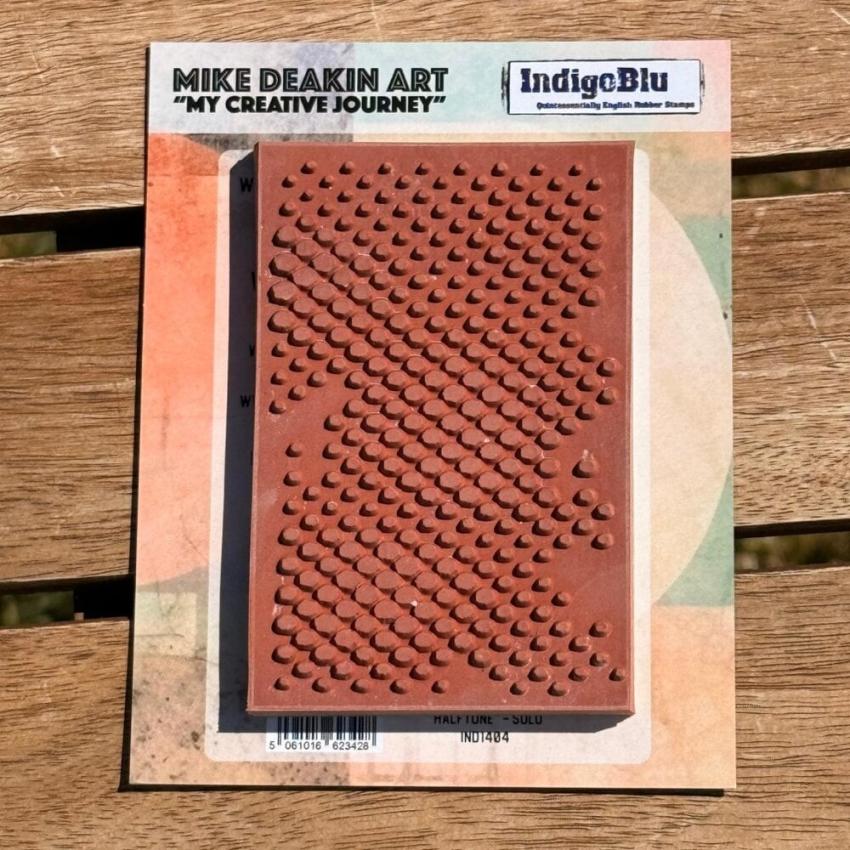 IndigoBlu - Gummistempel "Halftone" 8x5cm Rubber Stamp