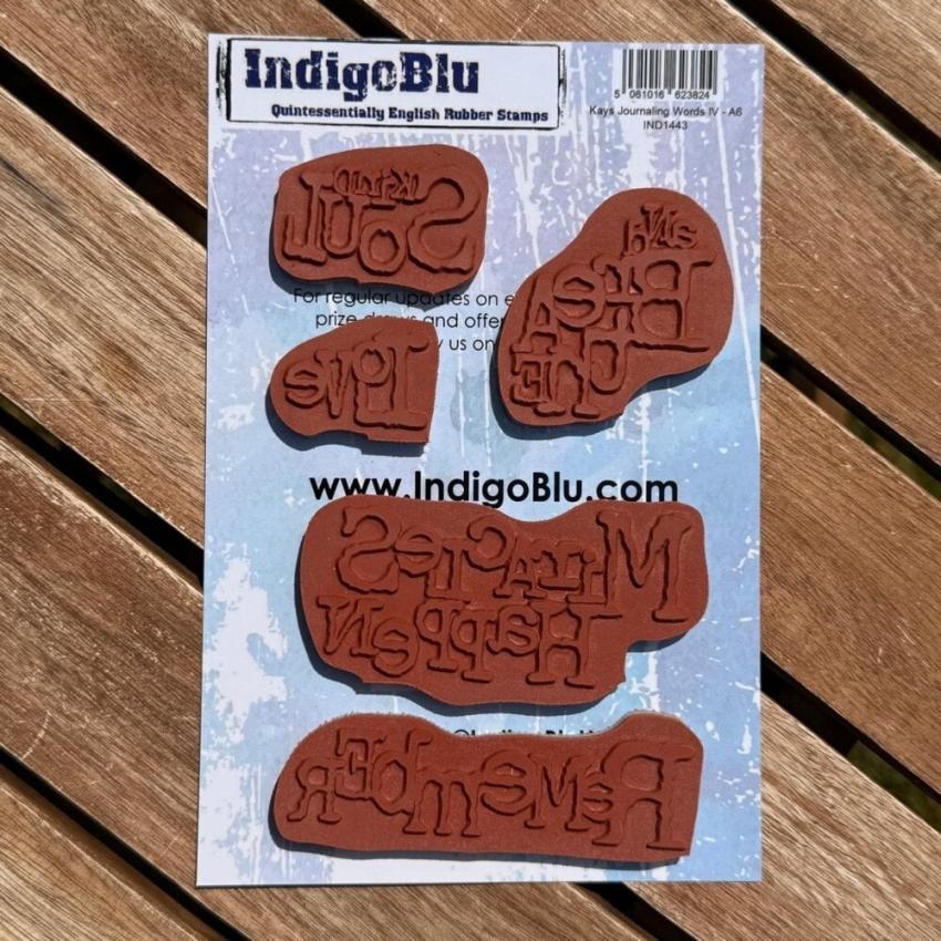 IndigoBlu - Gummistempel Set "Kays Journaling Words 4" A6 Rubber Stamp