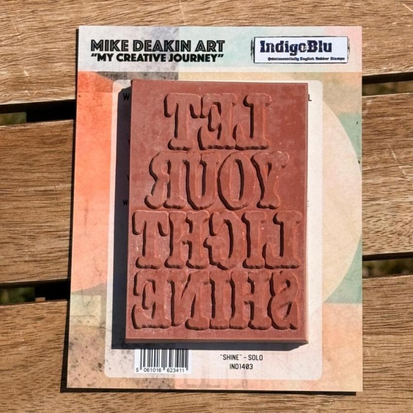 IndigoBlu - Gummistempel "Shine" 8x5cm Rubber Stamp