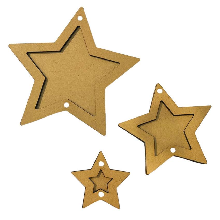 Stamperia - Holzteile "Stars" MDF Crafty Shapes Blanks