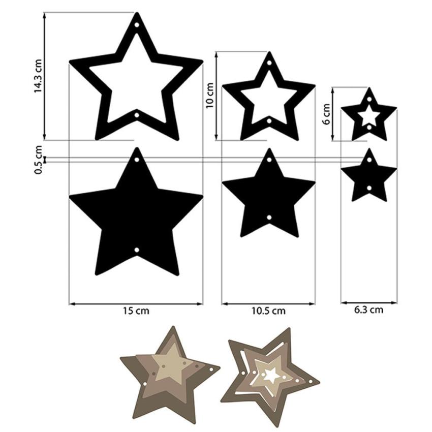Stamperia - Holzteile "Stars" MDF Crafty Shapes Blanks