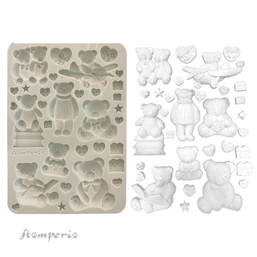 Stamperia - Gießform A5 "Teddy Bears" Soft Mould 