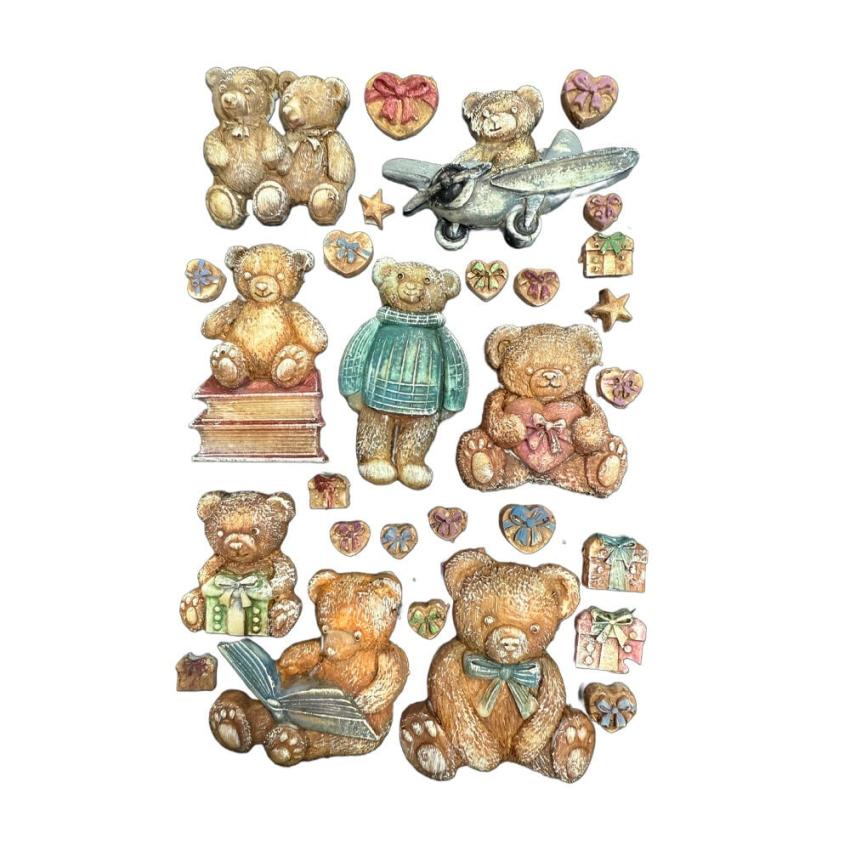 Stamperia - Gießform A5 "Teddy Bears" Soft Mould 