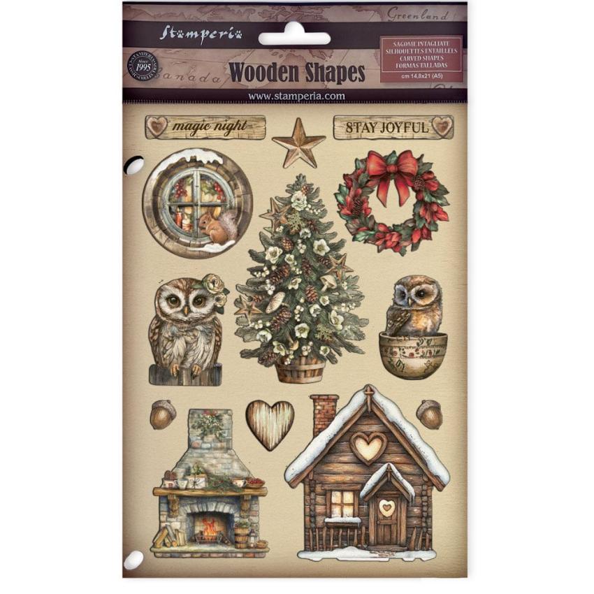 Stamperia - Holzteile A5 "The Owl's House" Wooden Shapes