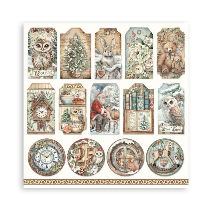 Stamperia - Designpapier "The Owl's House" Maxi Paper Pack 8x8 Inch - 22 Bogen