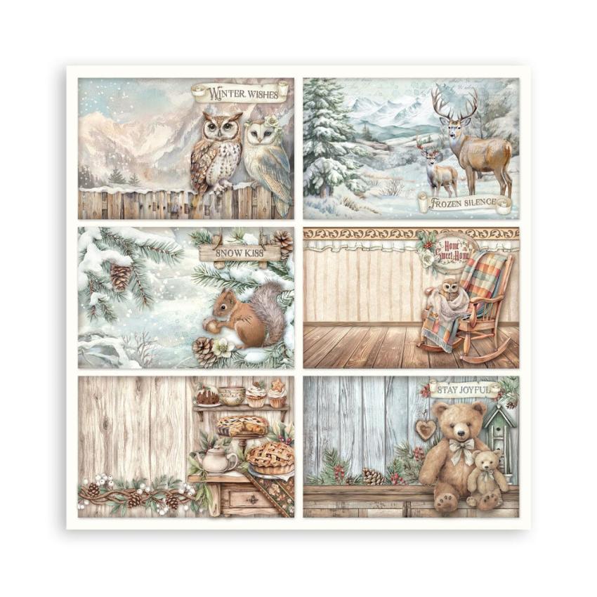 Stamperia - Designpapier "The Owl's House" Maxi Paper Pack 8x8 Inch - 22 Bogen