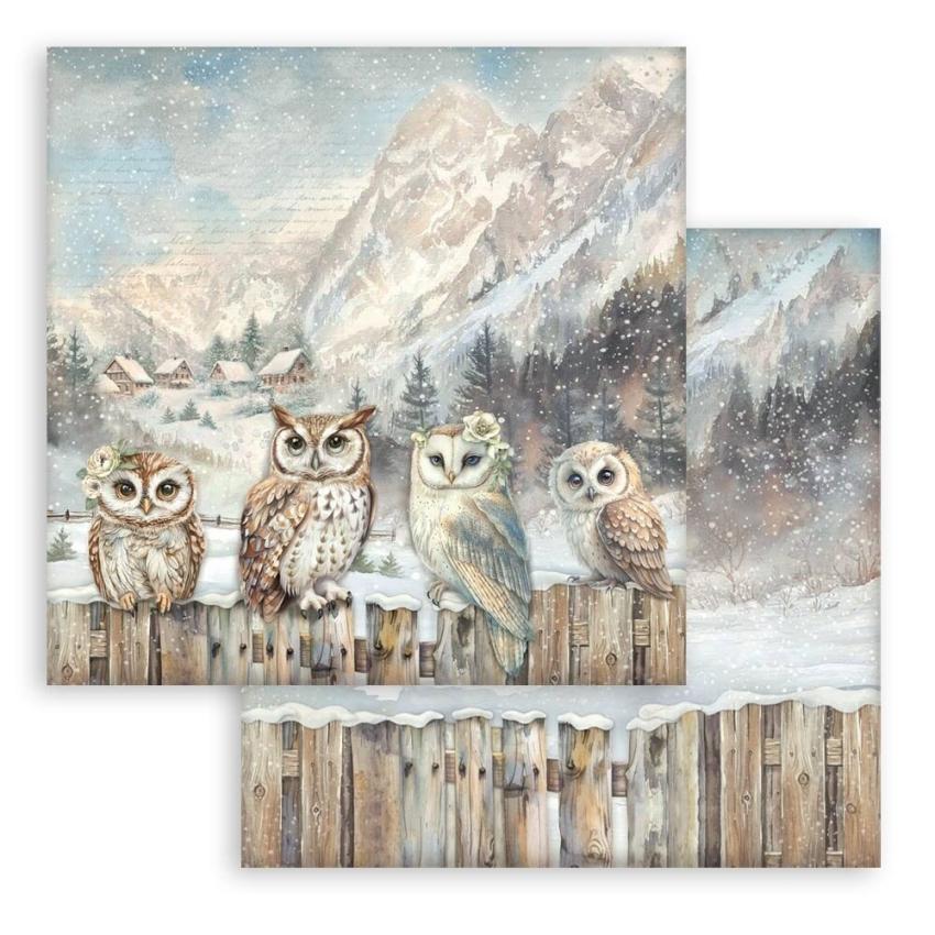 Stamperia - Designpapier "Owls" Paper Sheets 12x12 Inch - 10 Bogen