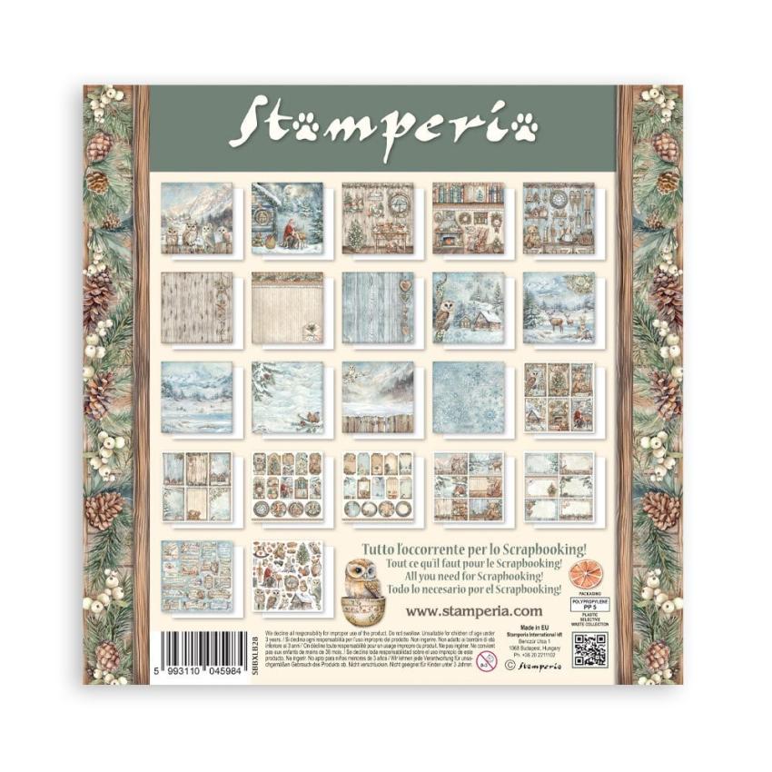 Stamperia - Designpapier "The Owl's House" Maxi Paper Pack 12x12 Inch - 22 Bogen