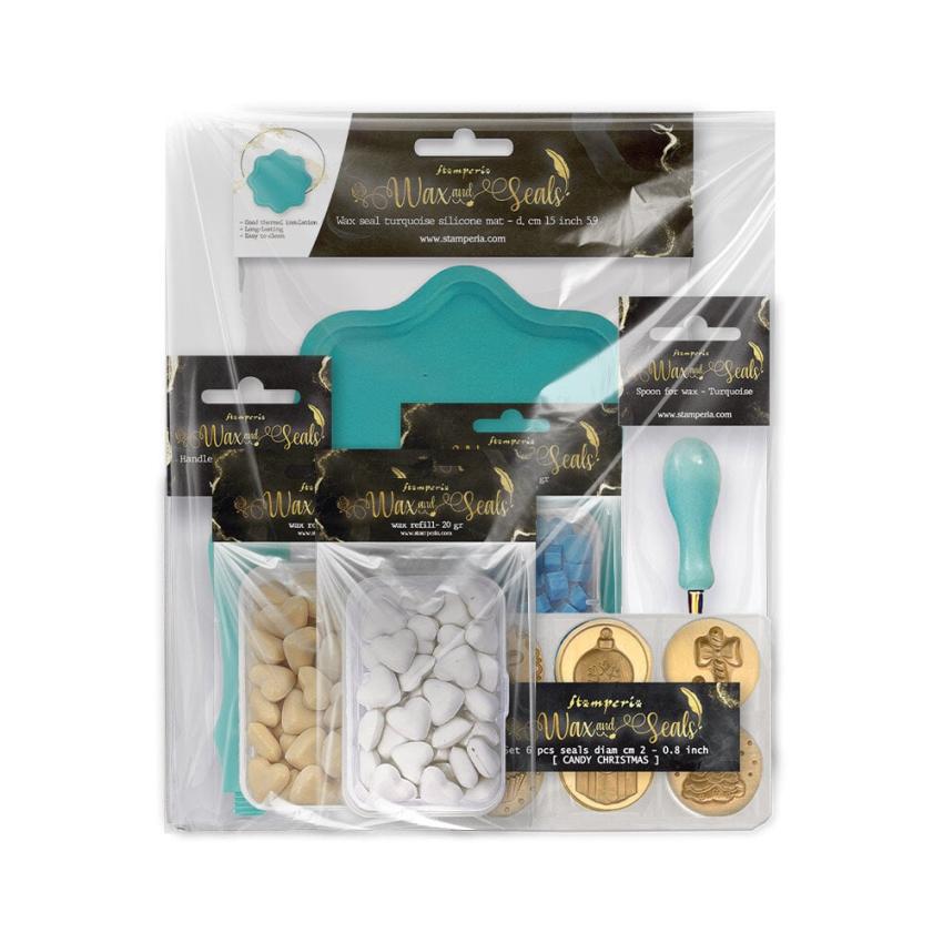 Stamperia - Wachssiegel "Kiss & Seals Kit" Wax and Seals