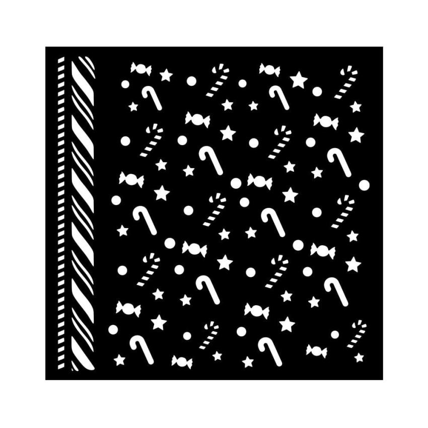 Stamperia - Schablone 18x18cm "Candycanes Pattern" Stencil  