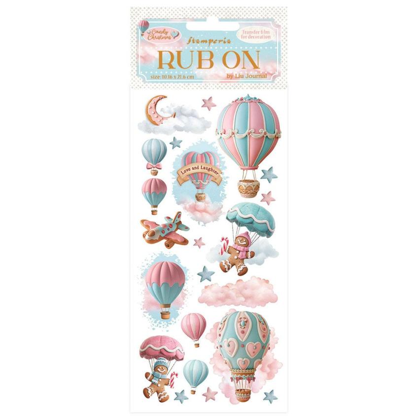 Stamperia - Transfer Aufkleber "Air Balloons" Rub-On
